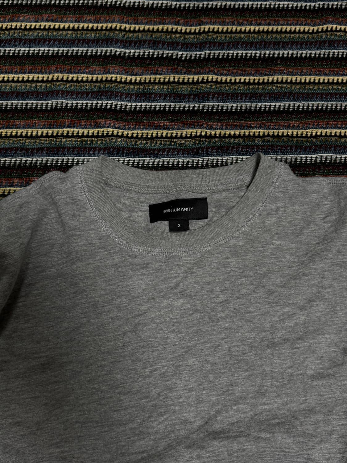 999 휴머니티 레이어드 롱슬리브 멜란지 그레이 2size no 상품이미지3