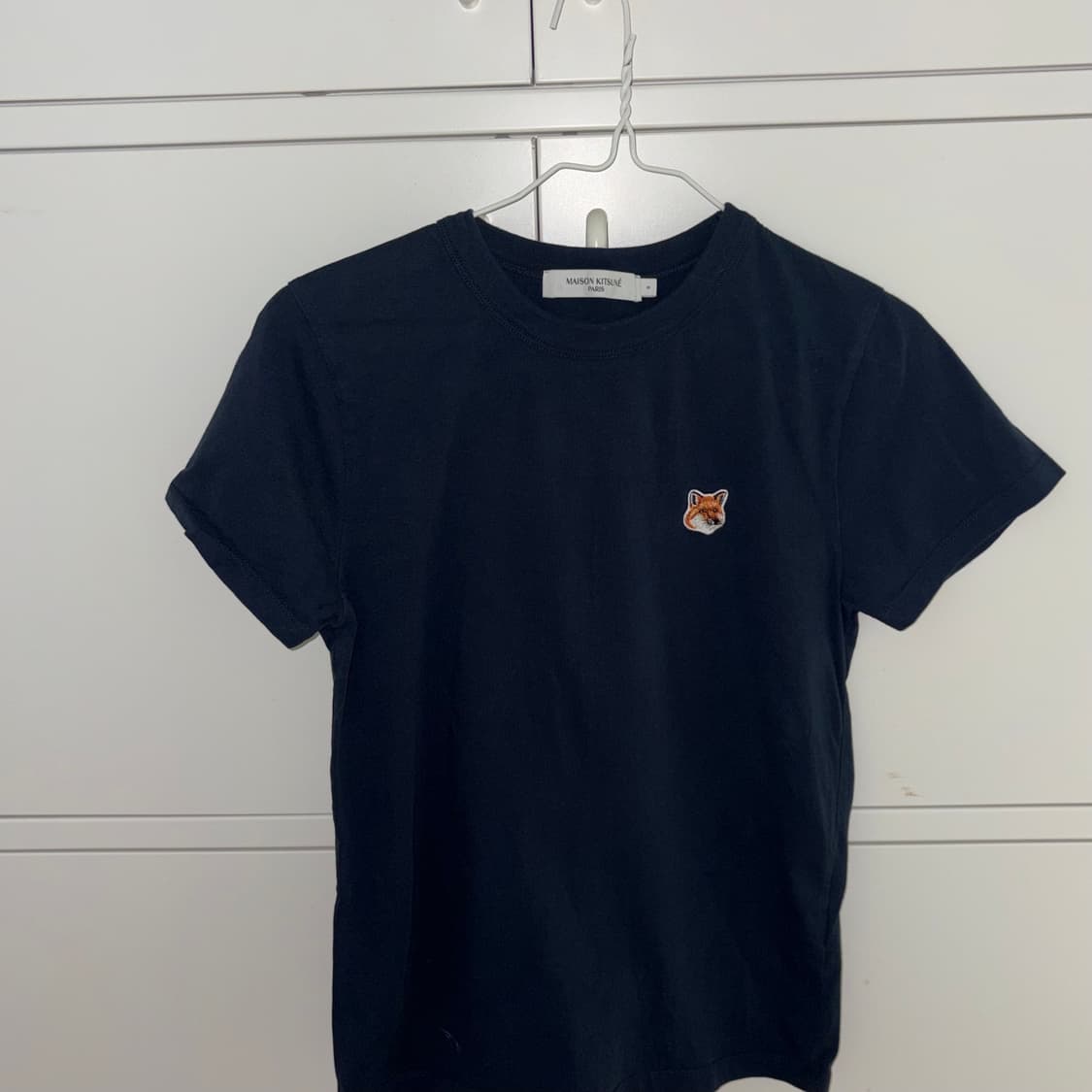 메종키츠네 폭스 헤드 패치 반팔 네이비 상품이미지1