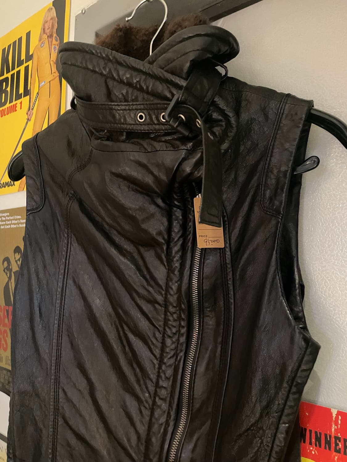 마르시아 빈티지 양가죽 레더 베스트 상품이미지4