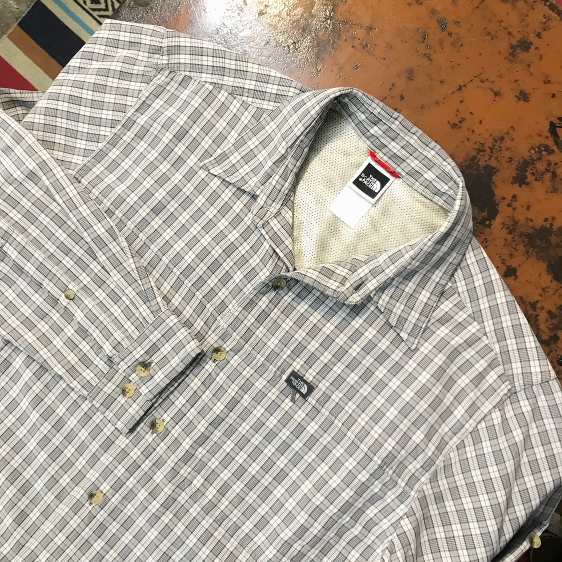 노스페이스 아이보리 체크 셔츠 남성 105 사이즈 상품이미지3