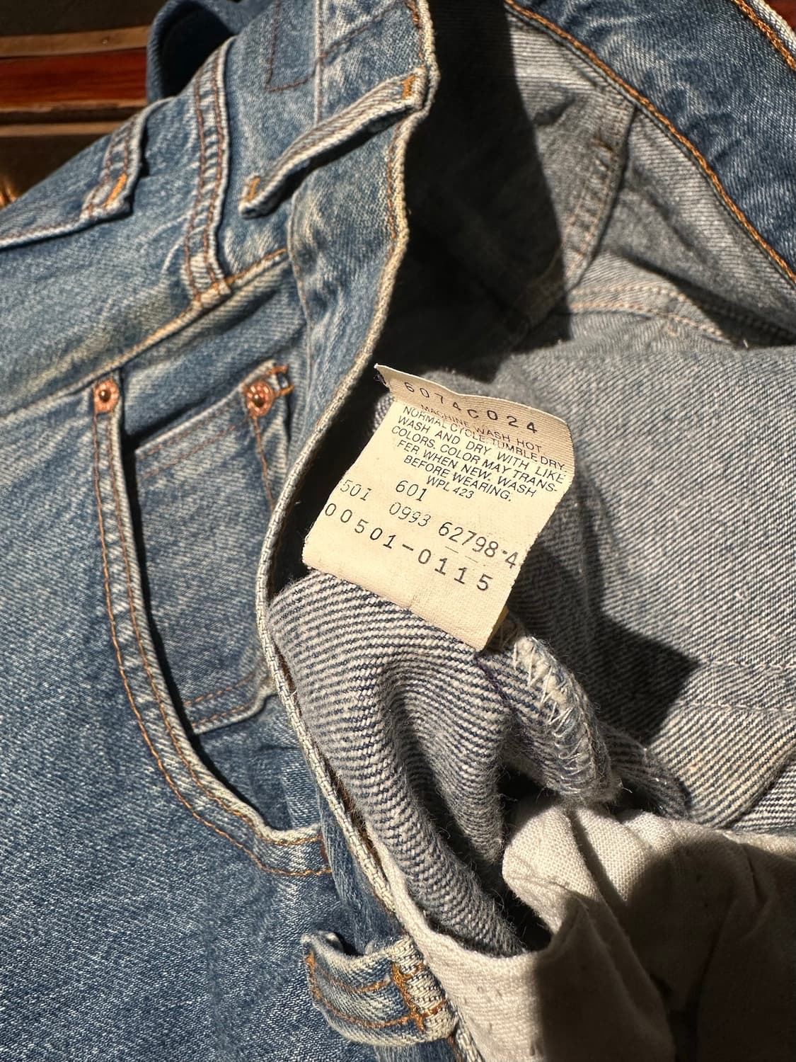 90s USA 빈티지 리바이스 501 데님 팬츠 상품이미지8