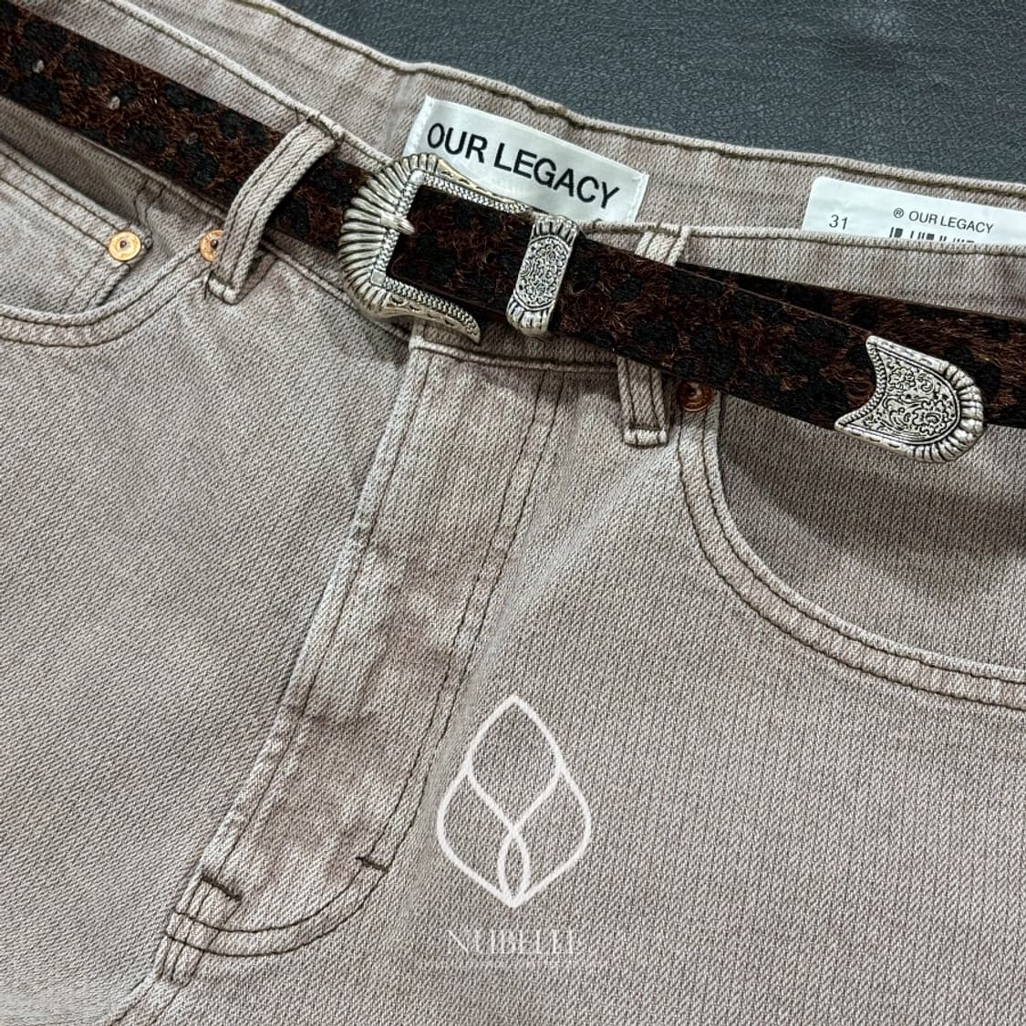 🌗 Leopard western belt / 호피 송치털 웨스턴 벨트 상품이미지7