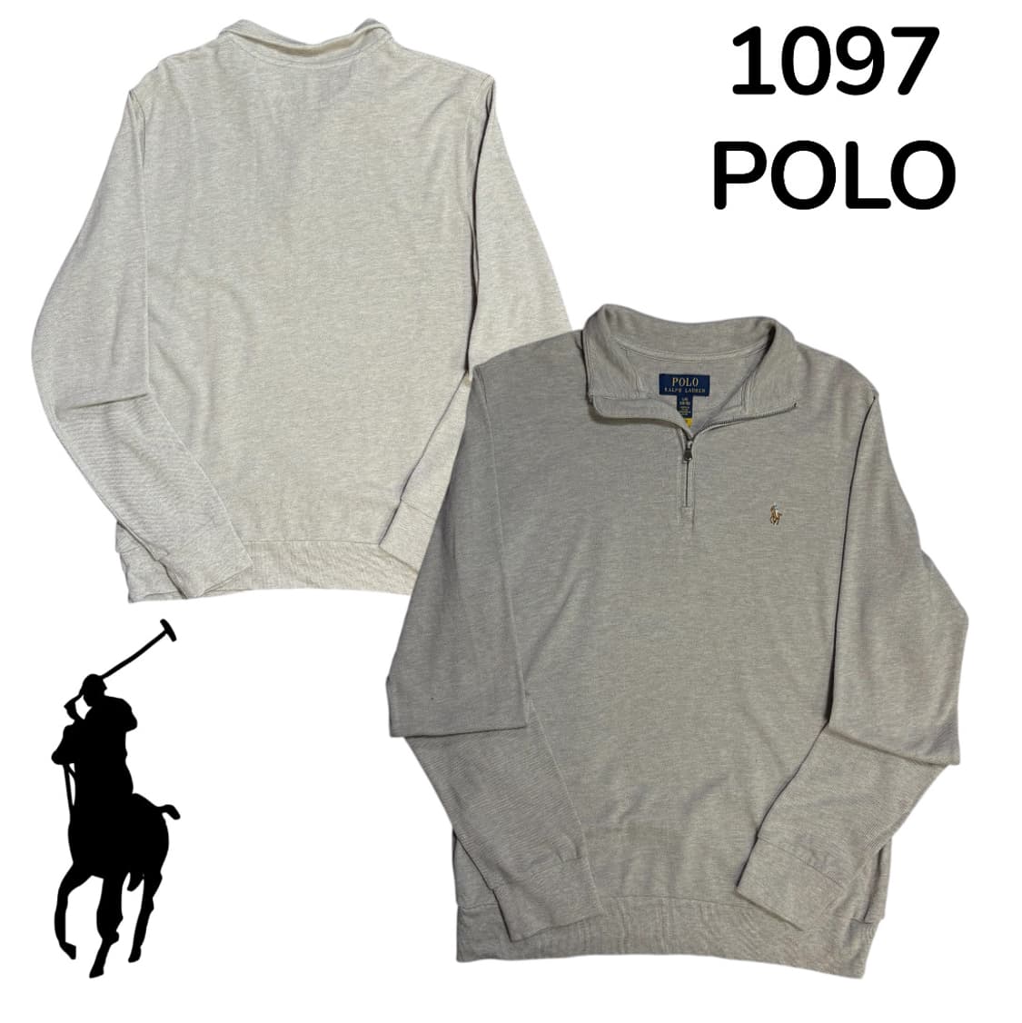 폴로 랄프로렌 신형탭 그레이 반집업 니트 맨투맨 보이즈 L  상품이미지1