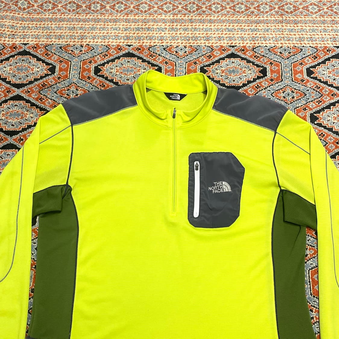 노스페이스 라임 반집업 기능성 티셔츠 남성S 상품이미지2