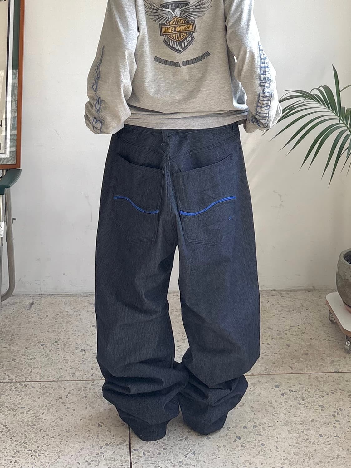 90s’빈티지 자수 힙합팬츠 상품이미지1