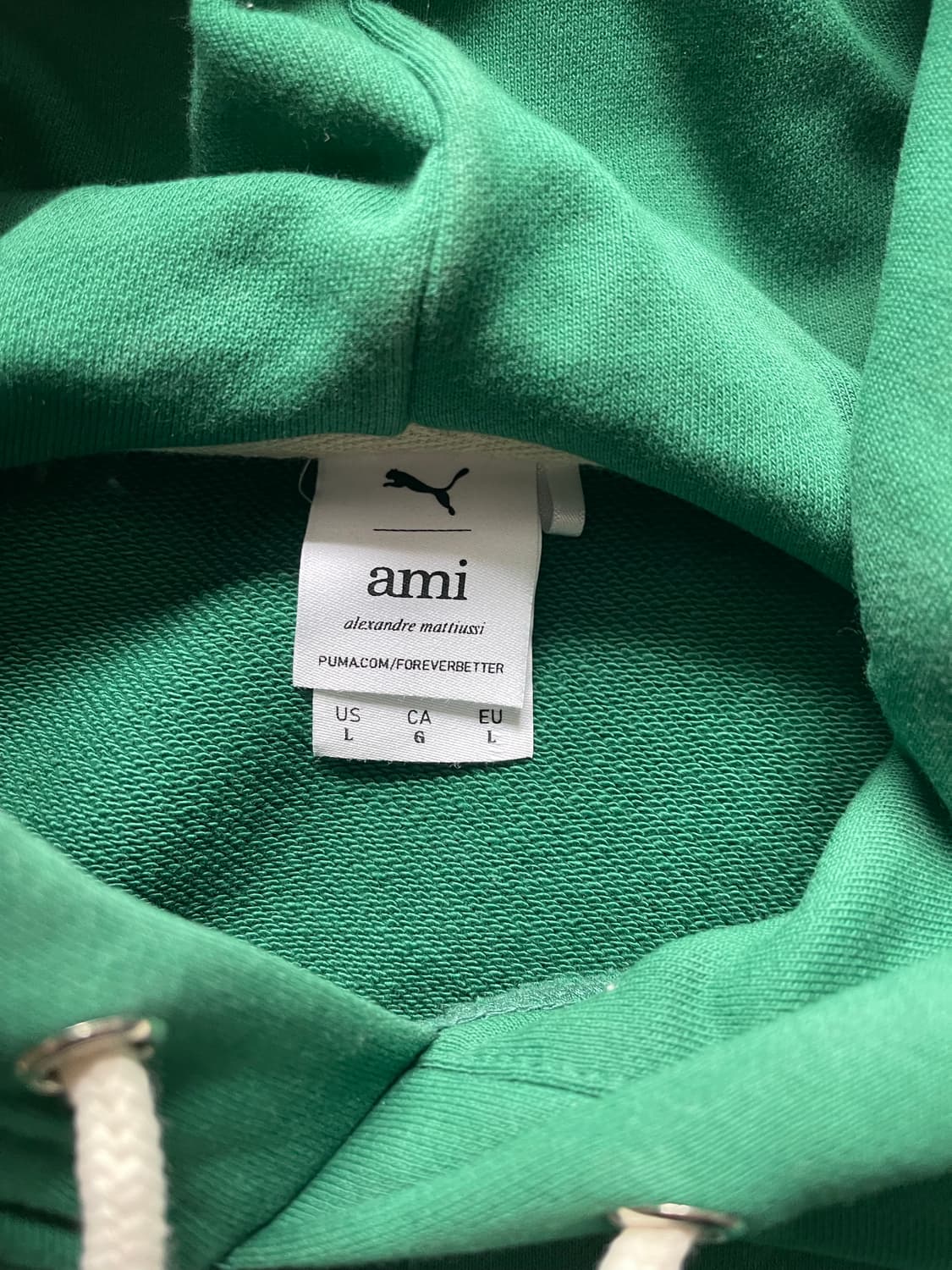 PUMA X AMI 아미 퓨마 그린 하트 로고 후드티 상품이미지2