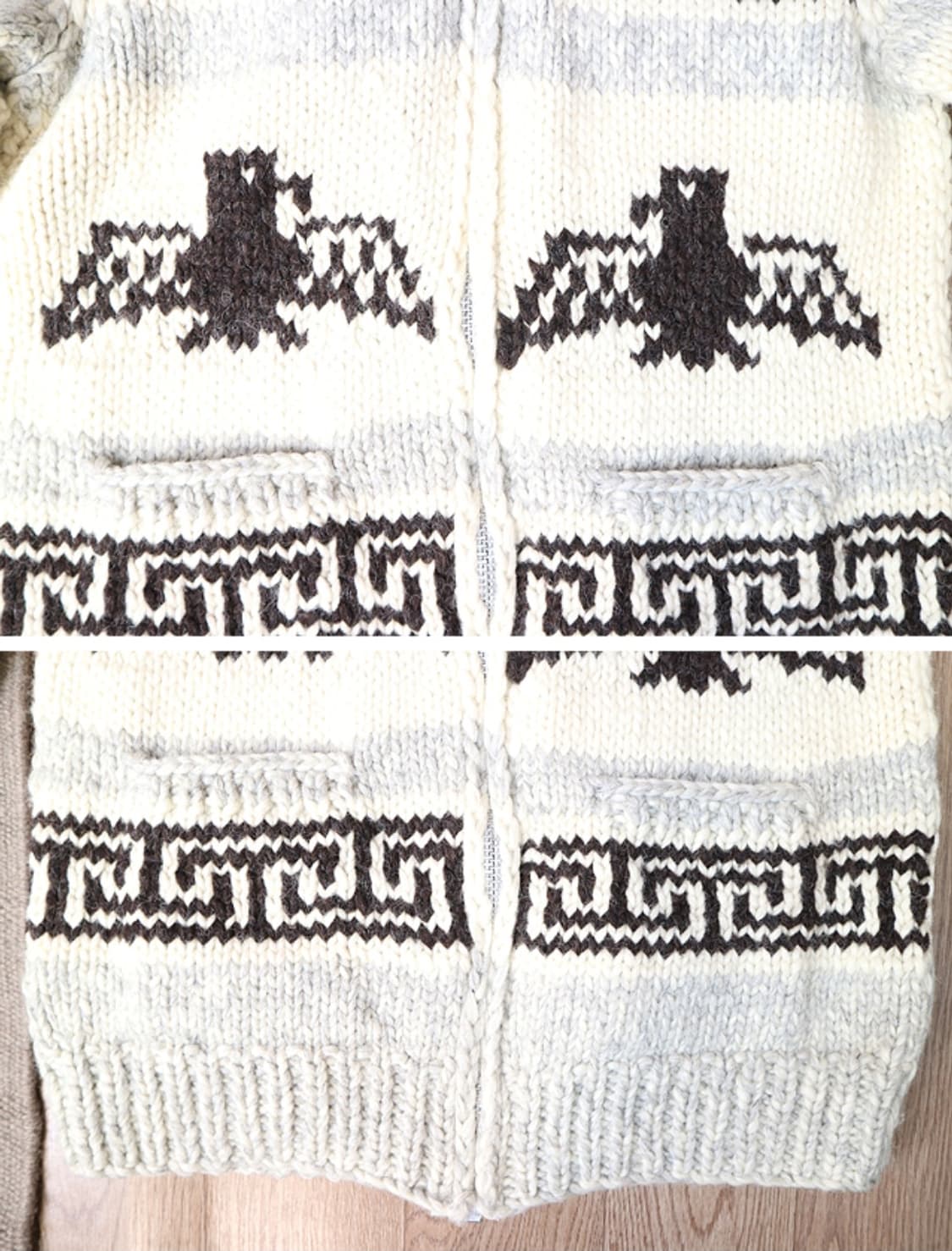 캐나다 핸드메이드 양모100% 인디언 코위찬 스웨터 cowichan

 상품이미지4