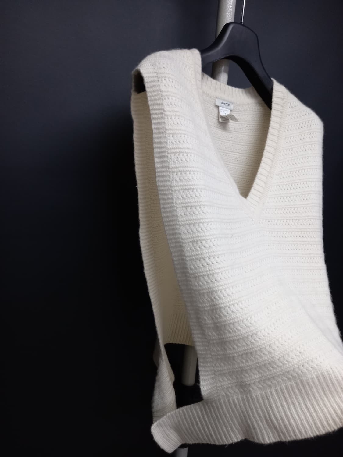 시스템 춘추동 캐시미어블랜 니트 숏 베스트 F 33-66 상품이미지5