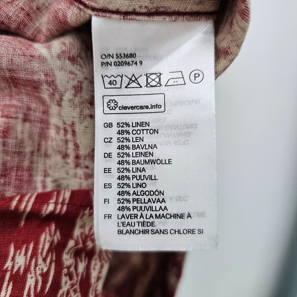 JPN H&M 린넨혼방 하와이안 반팔셔츠 상품이미지10