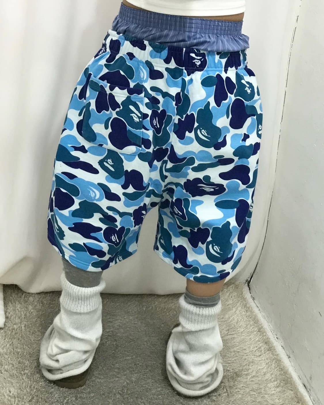 Bape ABC Camouflage Sweat Shorts Pants 상품이미지3
