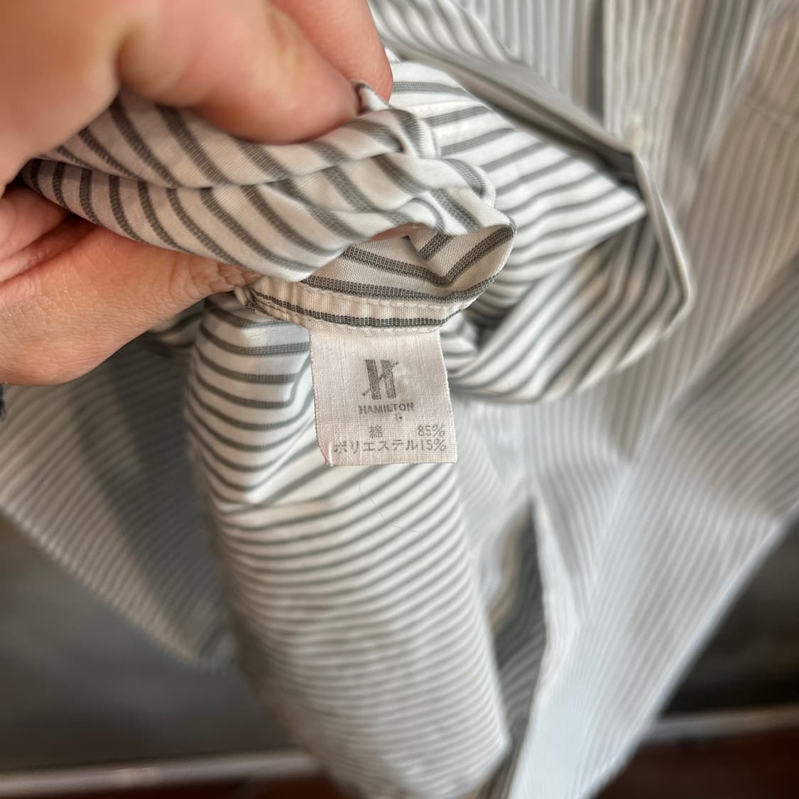 80s 이세이 미야케 스트라이프 오버 셔츠 상품이미지10