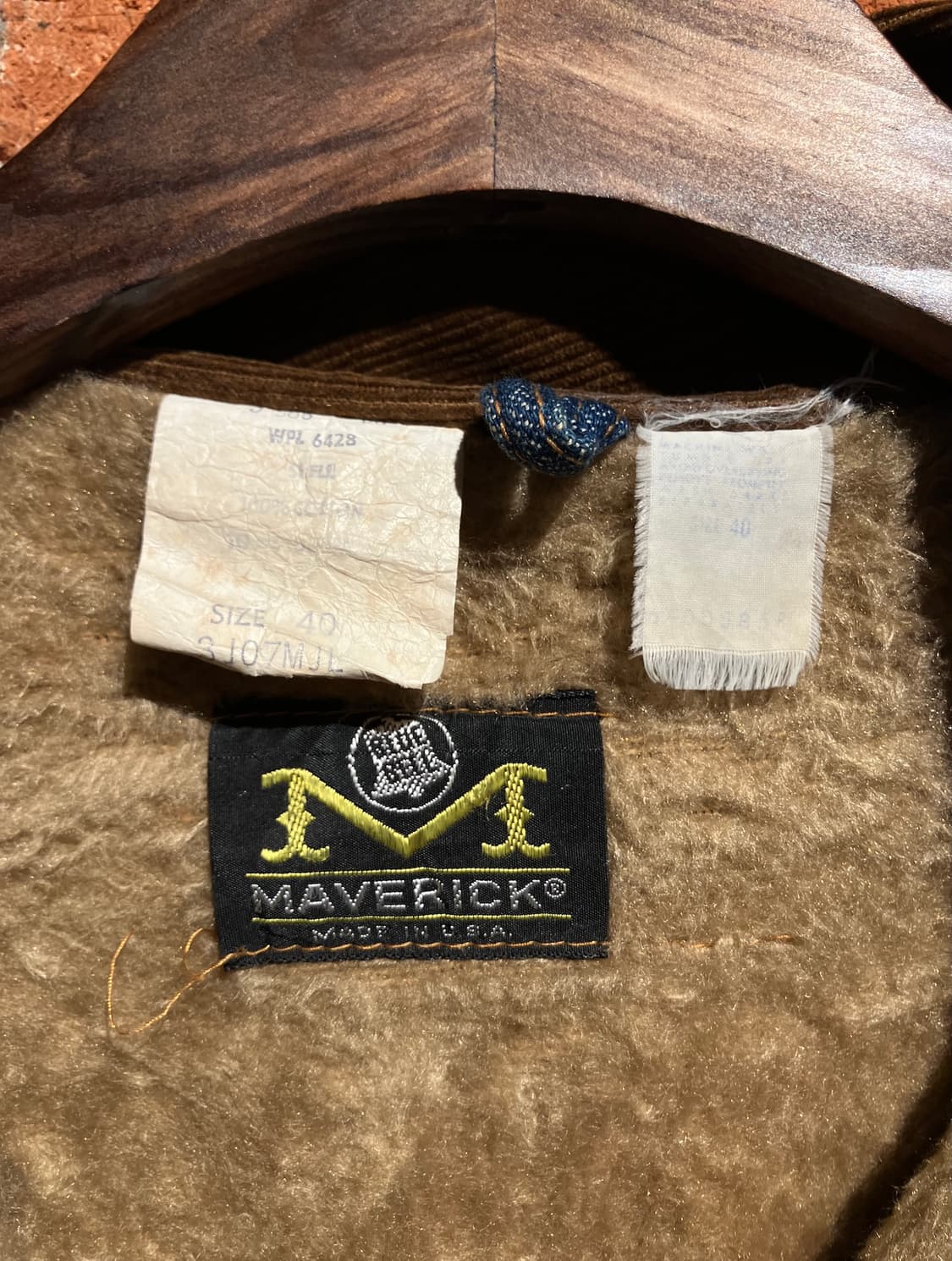 70s USA 빈티지 랭글러 매버릭 셰르파 데님 자켓 상품이미지9