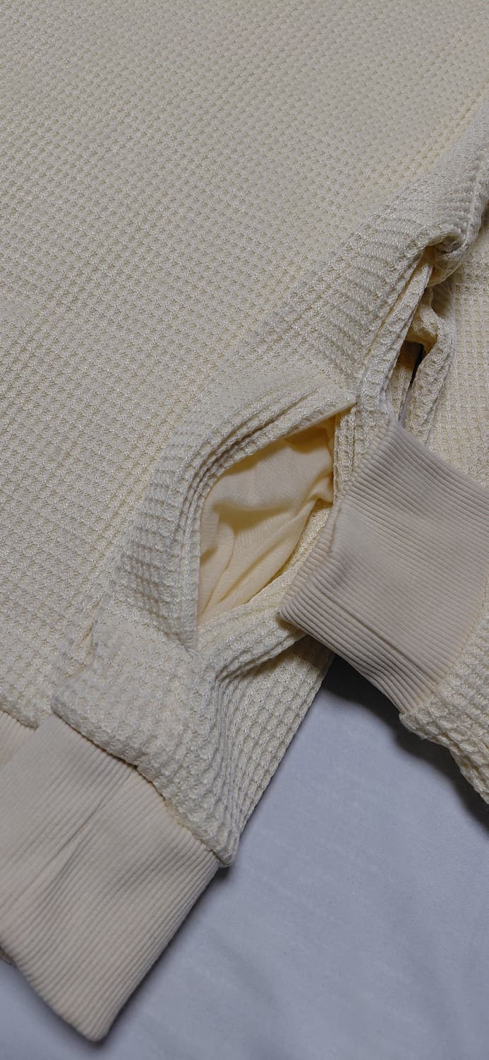 [M/무료배송] 워크맨 필드코어 와플 크루넥 약기모 맨투맨 상품이미지5