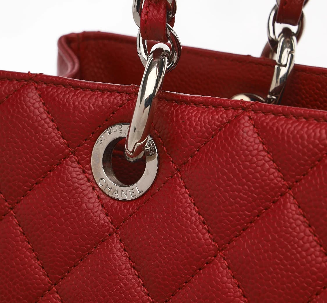 [S급] 샤넬 그랜드 샤핑 그레인드 카프스킨 실버 체인 판매합니다!!! 상품이미지5