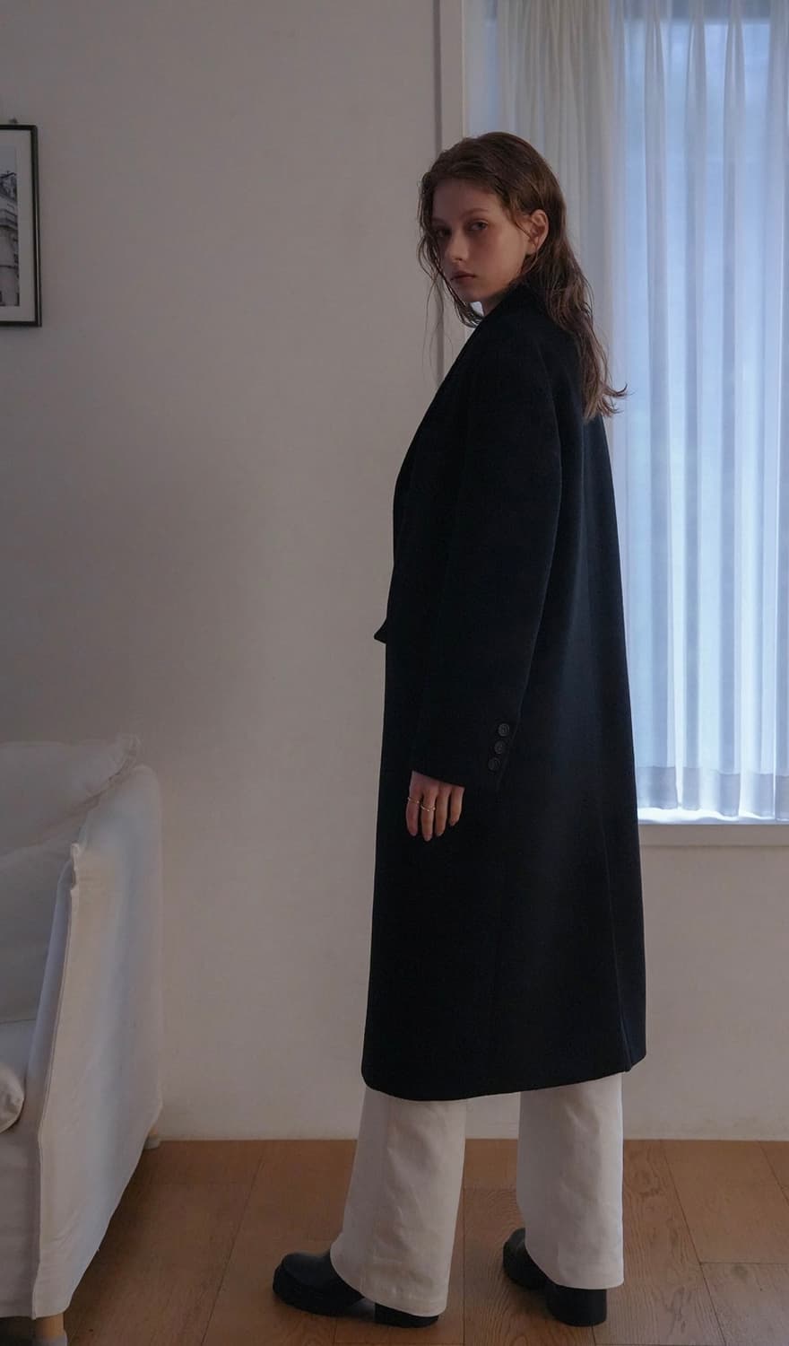 드헤베 Classic Single Long Coat [Black] 상품이미지2