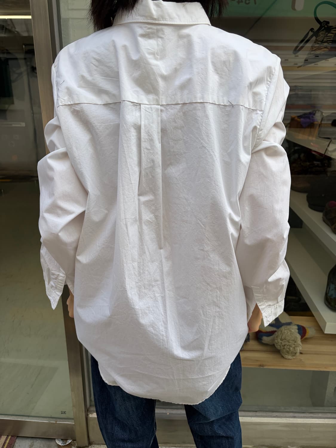 Gap 도트 화이트 코튼 셔츠 상품이미지3