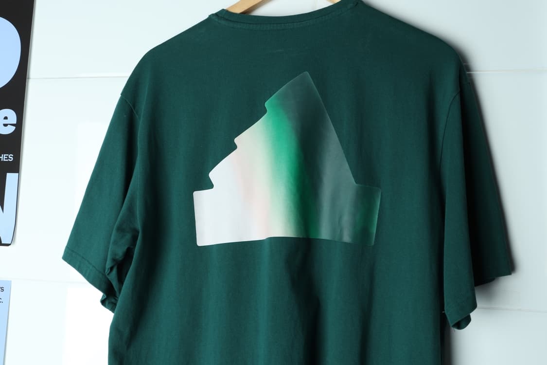 (L-XL) 아디다스 반팔 티셔츠 그린 센터로고 빅로고-H33333 상품이미지3