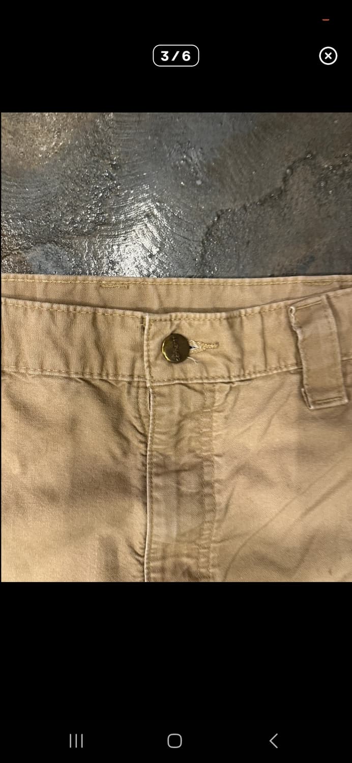 칼하트 카펜터 베이지 코튼팬츠  상품이미지3