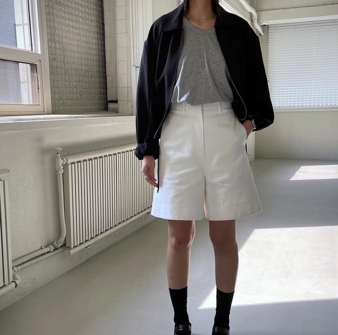 마스큘린 비스코스 블루종 자켓 블랙 상품이미지1