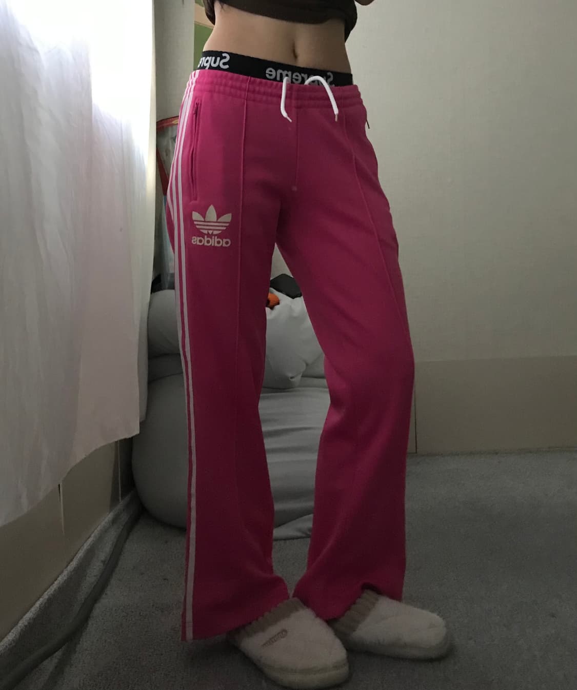 아디다스 핑크 파이어버드 트레이닝 팬츠 상품이미지5