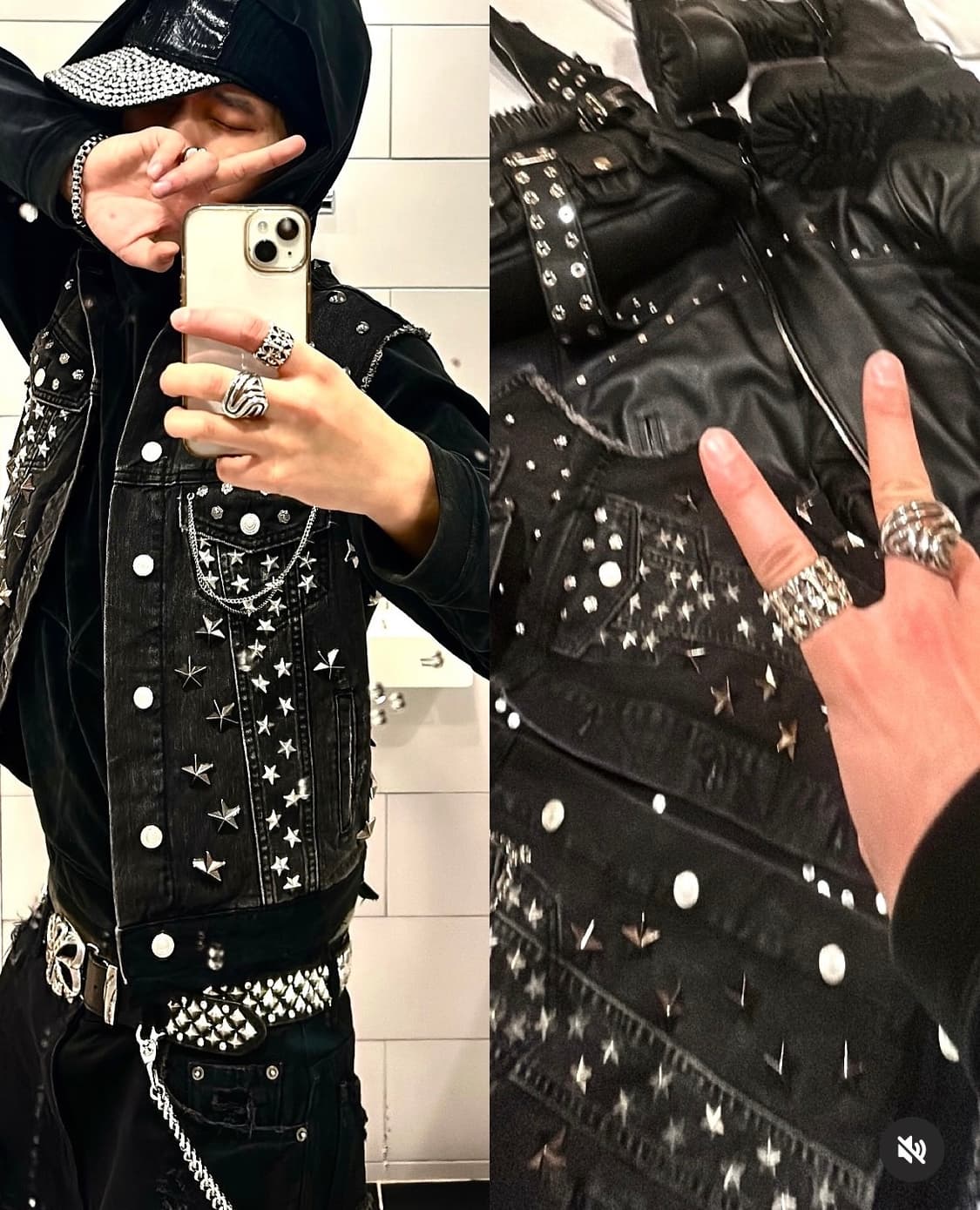 Big Stud Chain Detail Denim Vest  상품이미지8