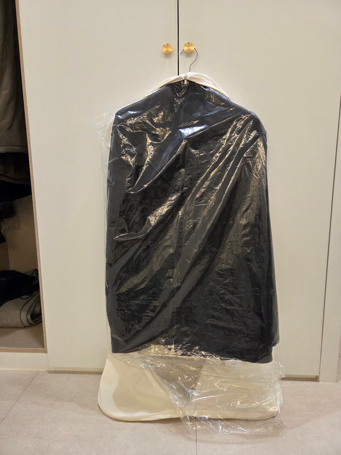 새상품_[M]유스(youth) 워싱 레더 피코트 블랙 M사이즈 상품이미지7