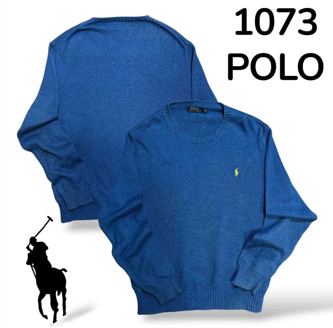 폴로 옐로우 포니 네이비 신형 니트 L 상품이미지1