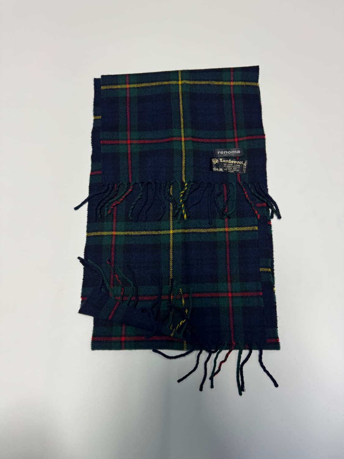 레노마 renoma 램스울 체크 머플러 상품이미지1