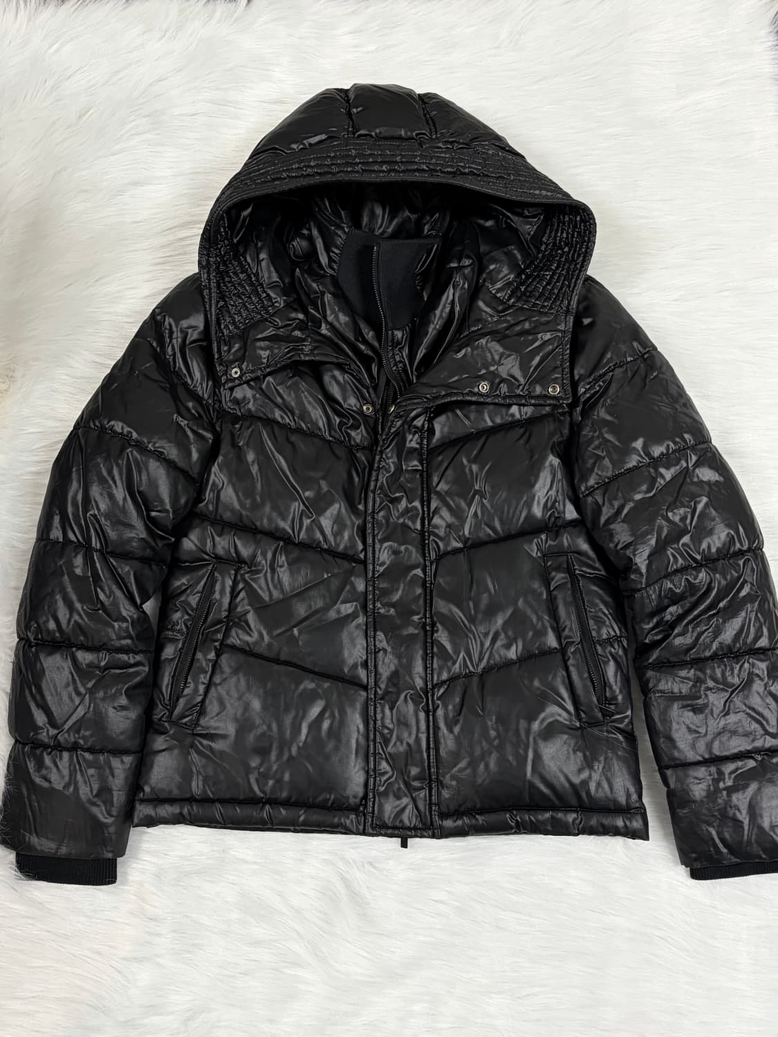 00s 하이넥 유광 패딩 락시크 펑크 오피움 y2k 상품이미지5