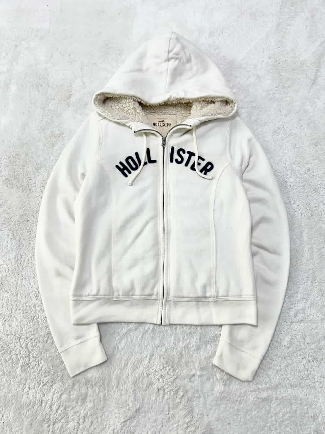 홀리스터 화이트 양털 후드집업 상품이미지5