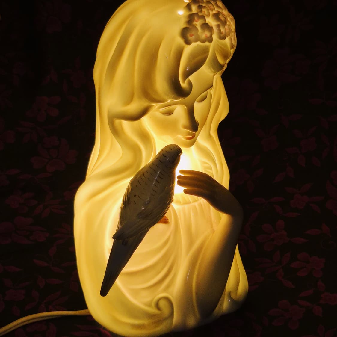 60s 앤틱 가토 공예 귀부인 포셀린 조명 상품이미지7