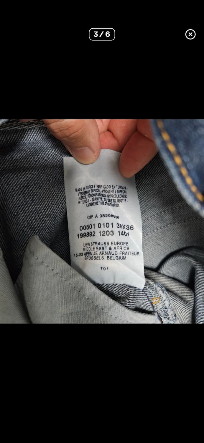 빈티지 리바이스 501 터키산 상품이미지3