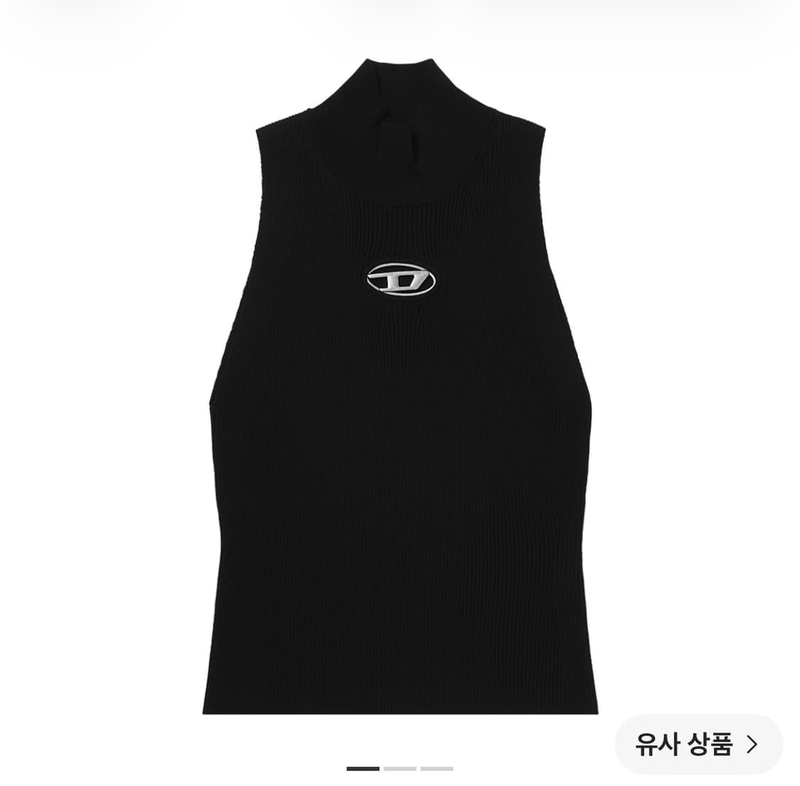 디젤 오네르바 블랙 터틀넥 민소매 니트 해 상품이미지1