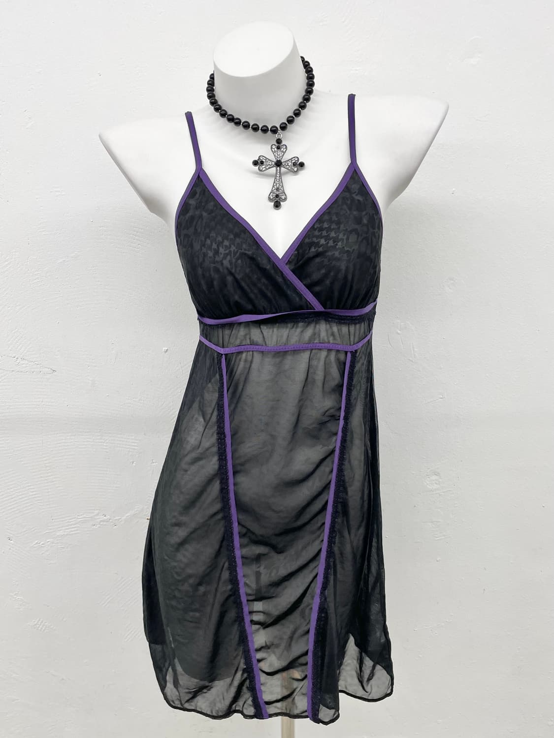 블랙 쿠로미 메쉬 슬립 상품이미지1