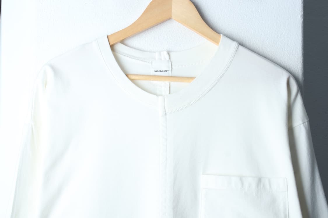 (L-2XL) 사쥬 드 크레 반팔 티셔츠 코튼 화이트 한정판-7B5B 상품이미지3