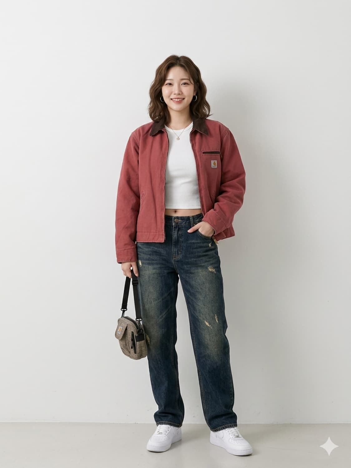 칼하트(Carhartt) 우먼스 셰르파 디트로이트 자켓 빈티지 로즈 상품이미지1