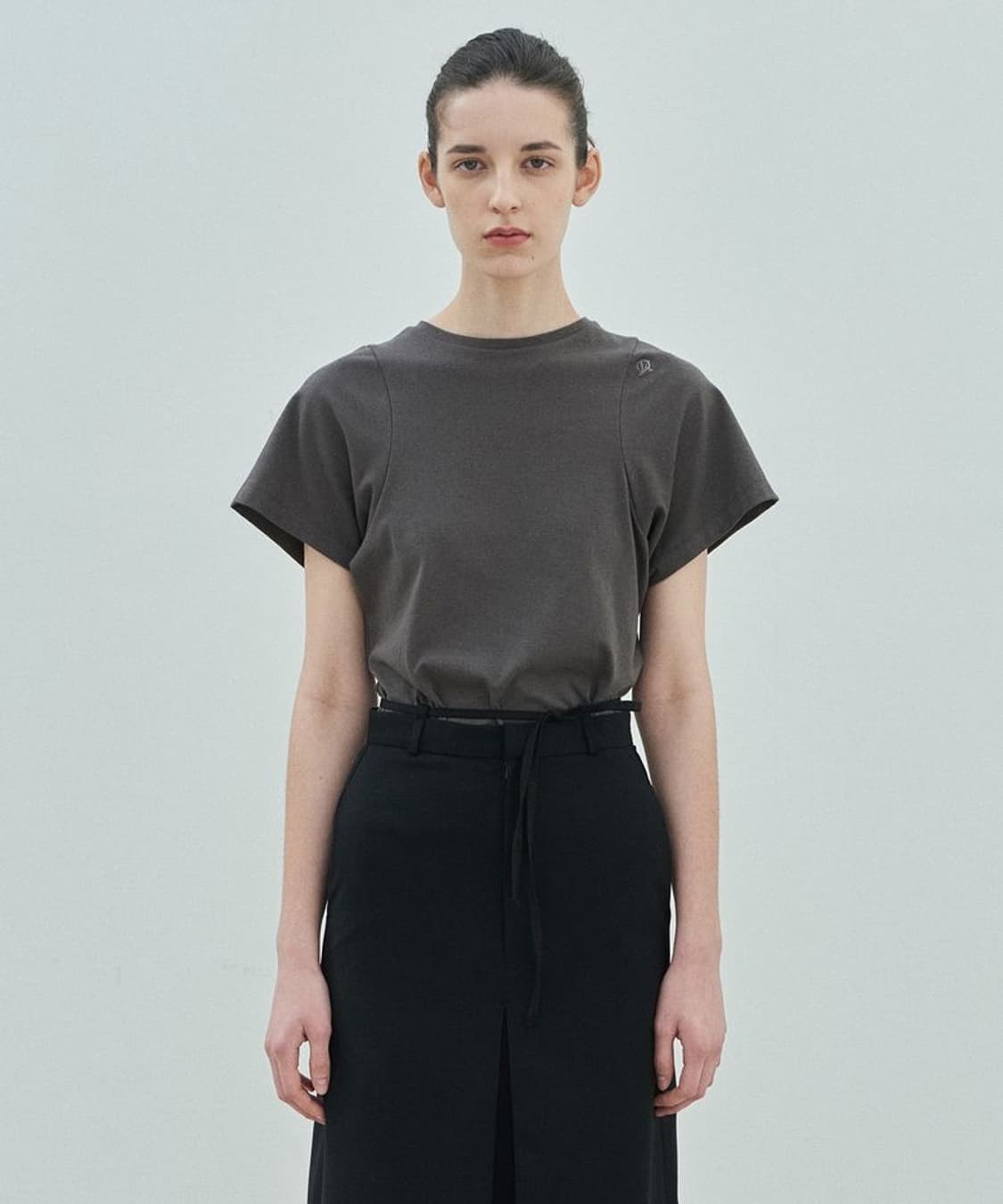 다이애그널 DIAGONAL SOFT FLARE TEE (grey) 상품이미지1