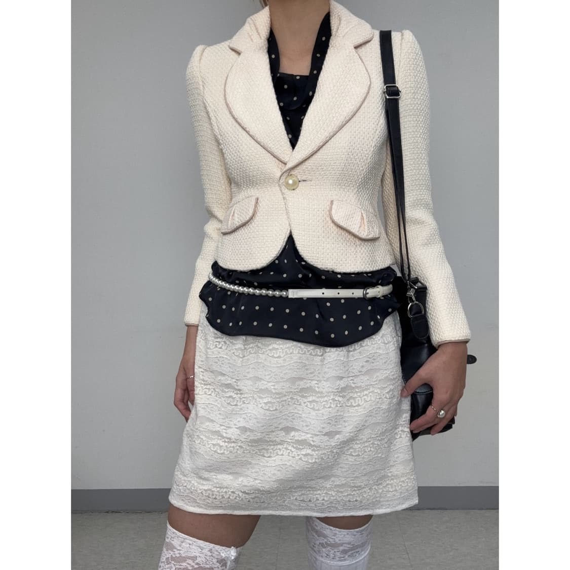 빈티지 아이보리 울 스커트 상품이미지2