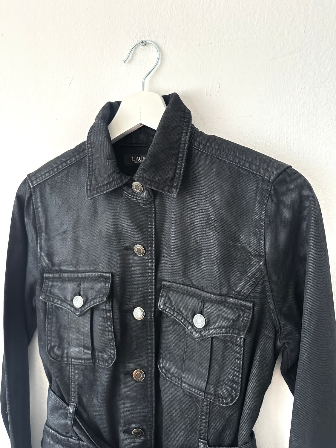 랄프로렌 블랙 왁스코팅 벨트 자켓 상품이미지3