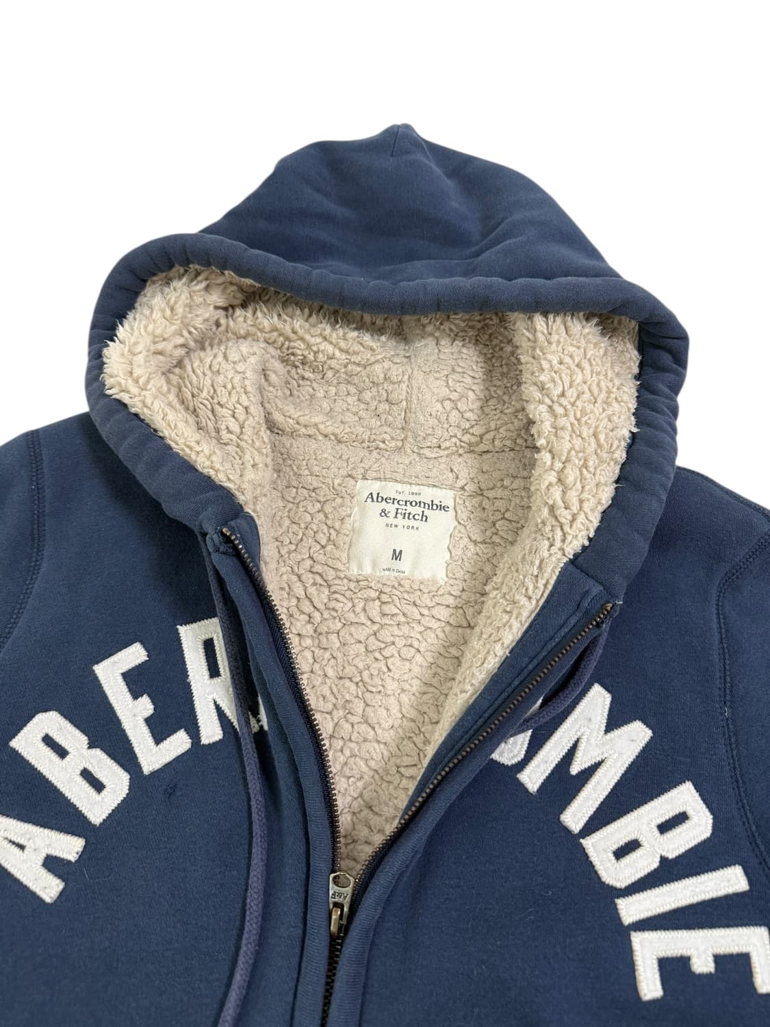 아베크롬비 네이비 양털 후드집업 상품이미지5