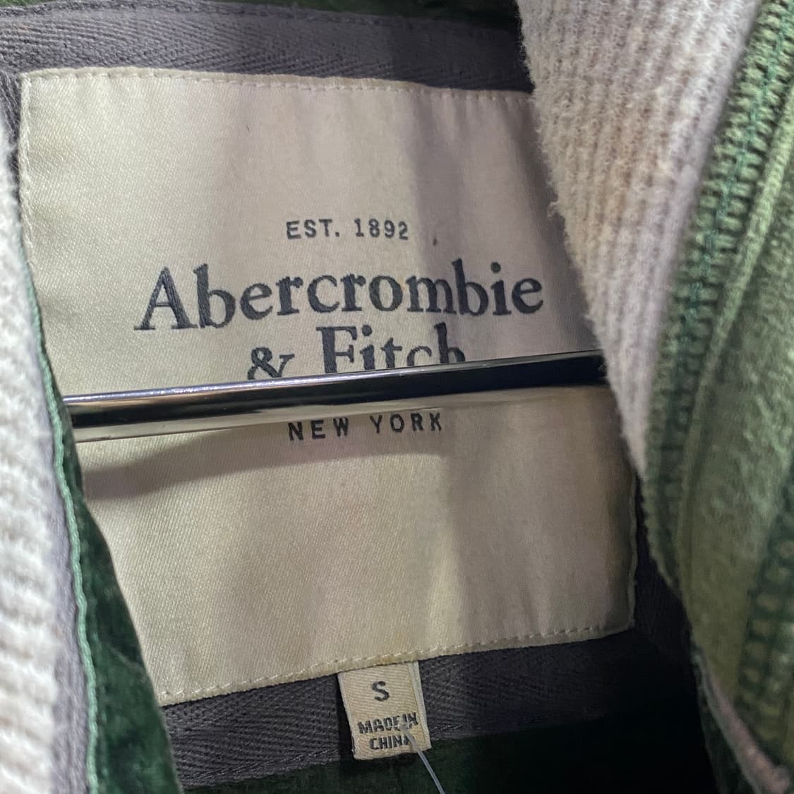 아베크롬비 앤 피치 아치로고 그린 후드집업 B4589 상품이미지3