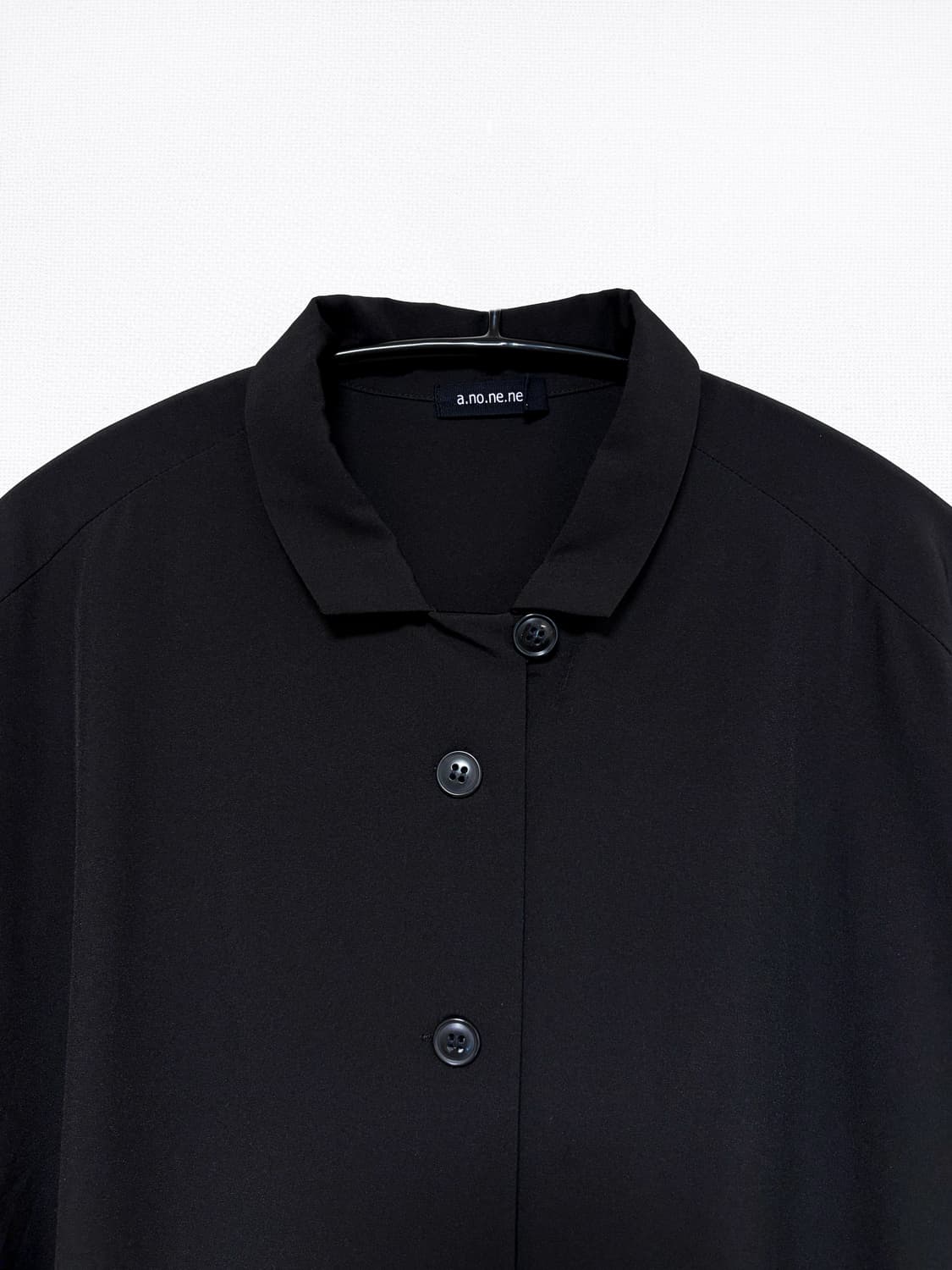 Volume Sleeve Oversized Shirt - Black 상품이미지5