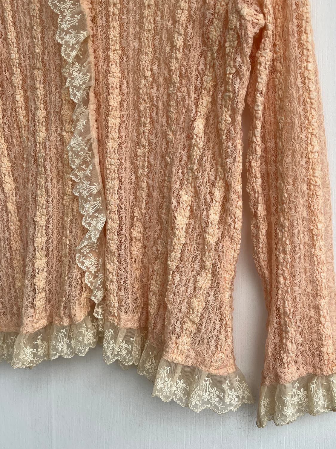 Vintage Peach Lace Cardigan 상품이미지2
