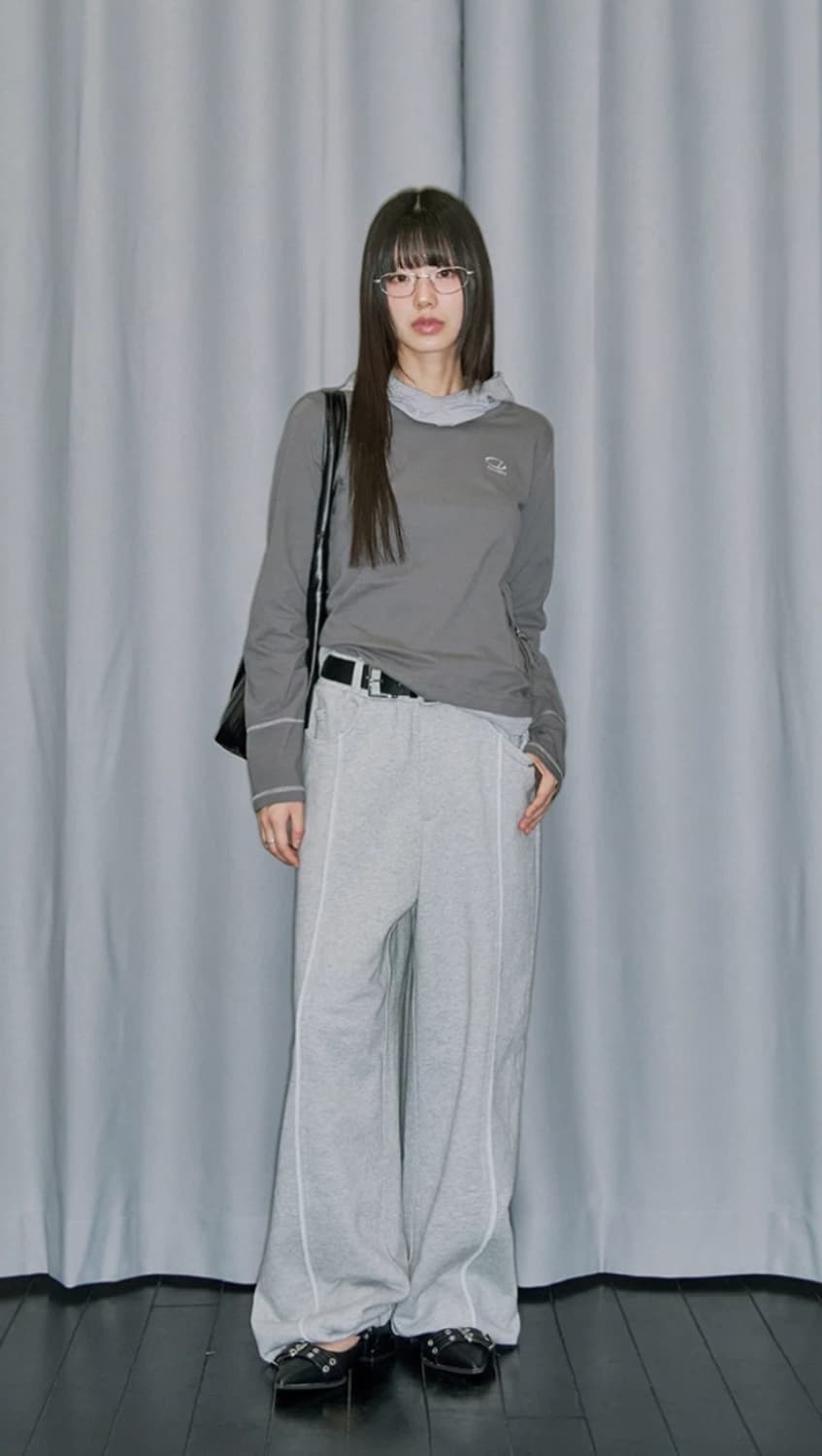 오드스튜디오 후드 롱 슬리브 (그레이) 새상품 상품이미지1