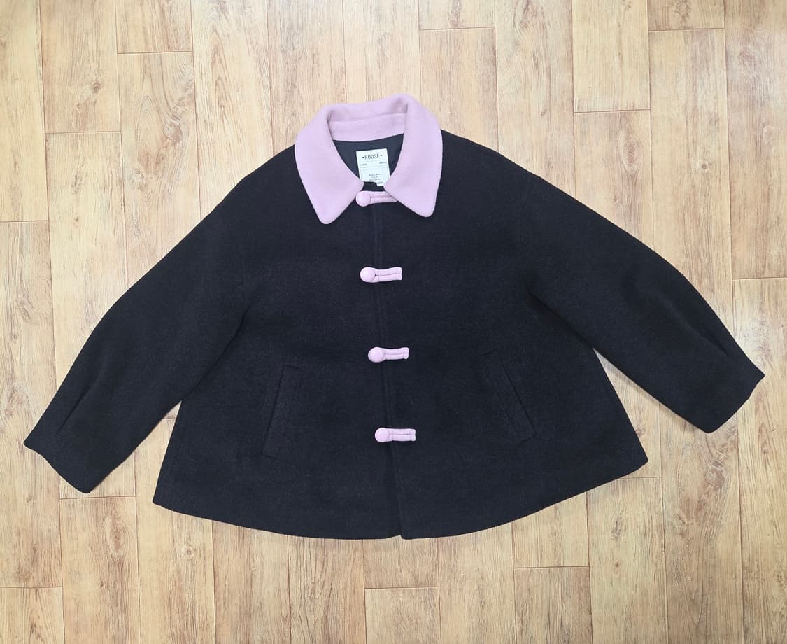 쿠오세(KUOSE) 핑크카라 코트 프리사이즈 상품이미지5