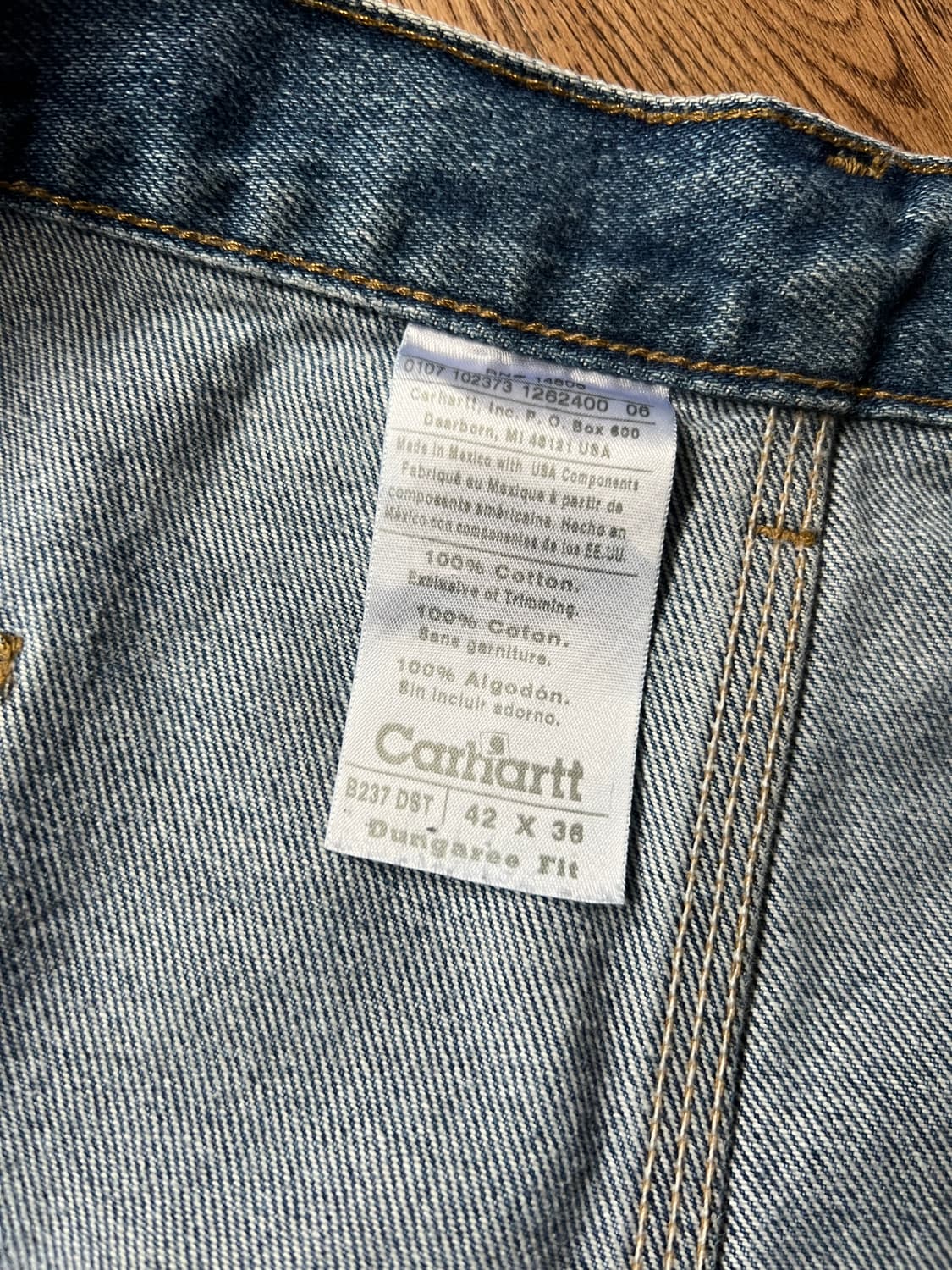 [40]칼하트 USA 싱글니 카펜터 워크 데님 팬츠 상품이미지6