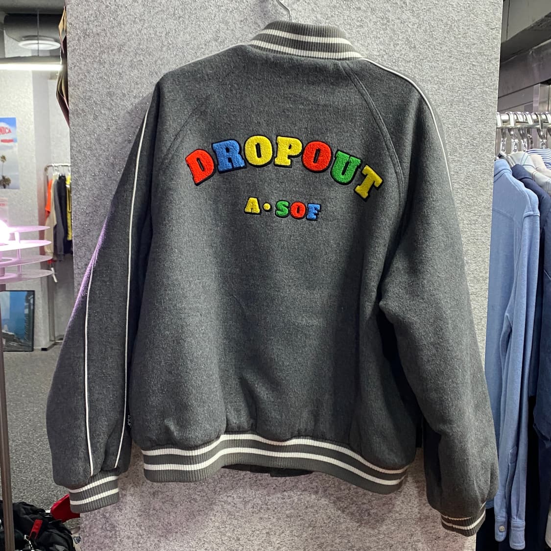 ASOF 컬러블럭로고 울 바시티 B3683 상품이미지4