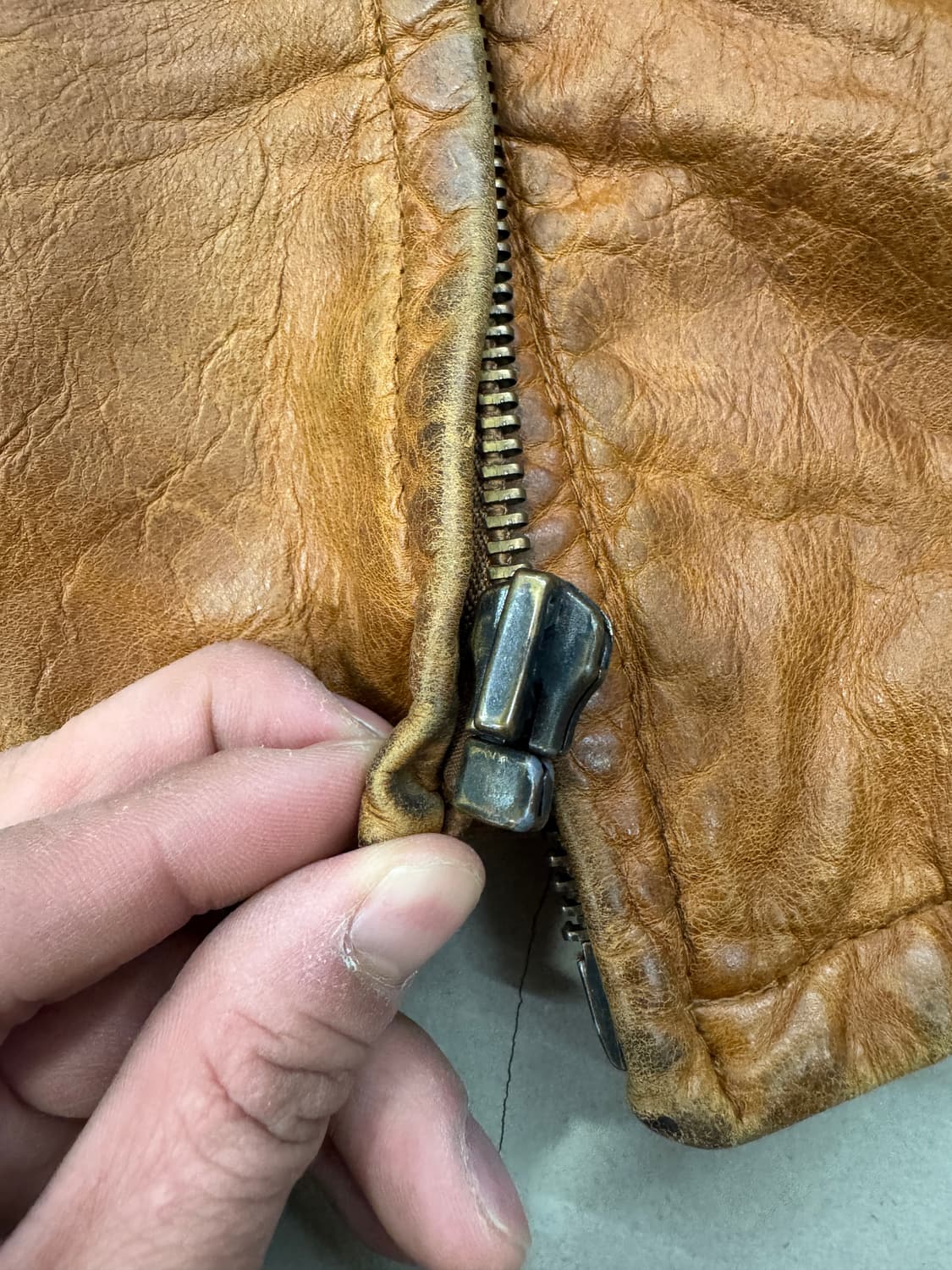 필슨 리얼 레더 블루종 자켓 M 상품이미지10