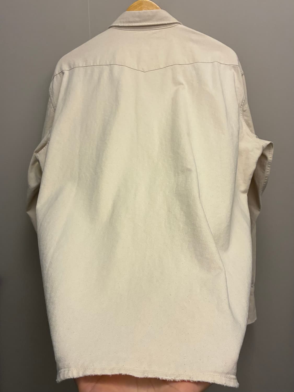 (XL)토니웩 클래식 로우 컷 웨스턴 셔츠 에크루 아이보리 상품이미지9