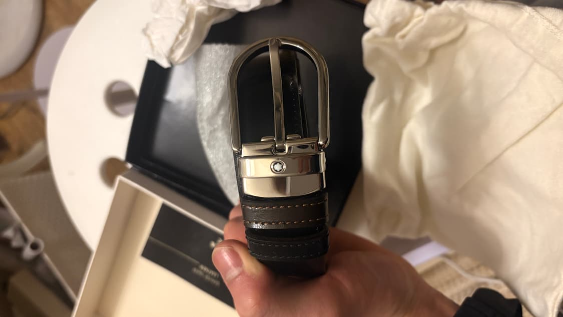 몽블랑 브라운블랙 벨트 상품이미지1